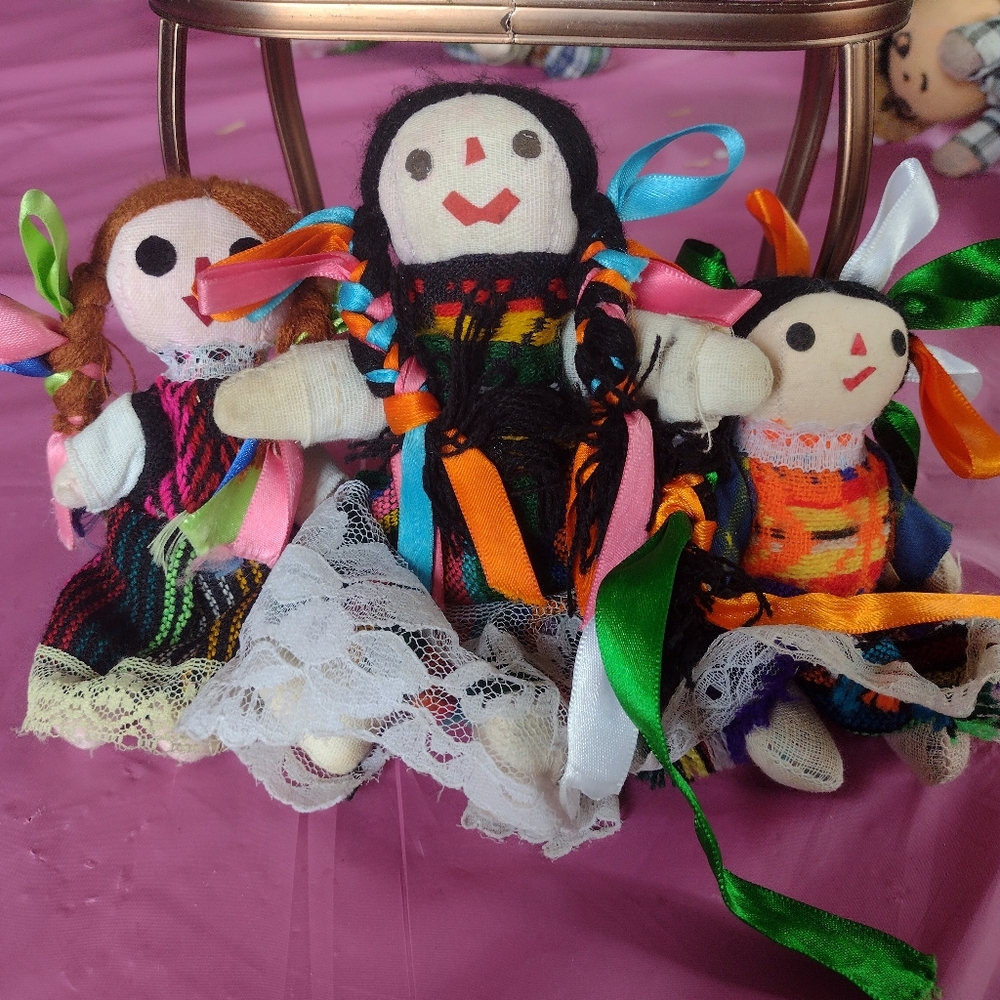 Mexican Dolls Set of 3 Dolls.